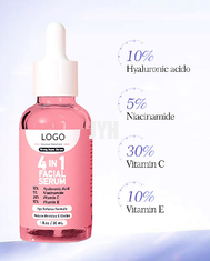 Коллаген 4 сыворотки витамина C 30ML Hyaluronic кисловочный в 1 сыворотке стороны для женщин