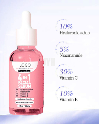 Коллаген 4 сыворотки витамина C 30ML Hyaluronic кисловочный в 1 сыворотке стороны для женщин
